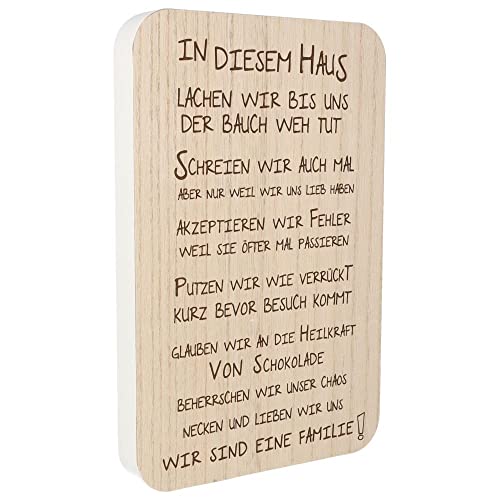 Spruchreif I Spruchtafel I Deko-Tafel mit Spruch I Aufsteller aus Holz mit Spruch I Deko Aufsteller mit Gravur I Schild Familie I Geschenk Eltern I Gravur Geschenk Familie I Geschenk Mama Papa von Spruchreif