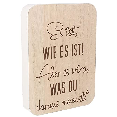 Spruchreif I Spruchtafel I Deko-Tafel mit Spruch I Aufsteller aus Holz mit Spruch I Deko Aufsteller mit Schriftzug I Geschenk Familie I Schilder mit Sprüchen I Wohnungsdekoration von Spruchreif