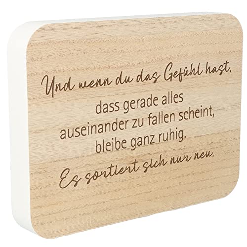 Spruchreif | Spruchtafel | Deko-Tafel mit Spruch | Holzaufsteller mit Spruch | Deko Aufsteller mit Schriftzug | Schild mit Gravur | Gravur Geschenk | Motivierende Sprüche | Geschenk Freunde Famili von Spruchreif