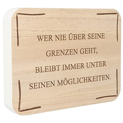 Spruchreif | Spruchtafel | Deko-Tafel mit Spruch | Holzaufsteller mit Spruch | Deko Aufsteller mit Schriftzug | Schild mit Gravur | Wohnungsdeko | Gravur Geschenk | Motivierende Sprüc von Spruchreif