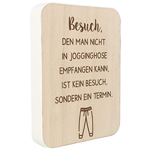 Spruchreif | Spruchtafel | Deko-Tafel mit lustigem Spruch | Holzaufsteller mit Spruch | Deko Aufsteller mit Schriftzug | Schild mit Gravur | Lustige Geschenkidee Freunde Familie | Einzugsgeschenk von Spruchreif