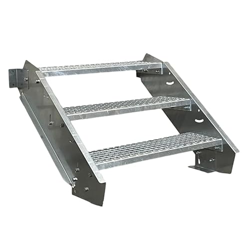 3 Stufen Stahltreppe Breite 70cm Geschosshöhe 40-60cm / Robuste Außentreppe/Wangentreppe/Stabile Industrietreppe für den Außenbereich/Inklusive Zubehör 3 Stufen Stahltreppe Breite 70cm Geschosshöhe 40-60cm / Robuste Außentreppe/Wangentreppe/Stabile Industrietreppe für den Außenbereich/Inklusive Zubehör von Srm-Design