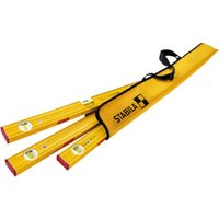 STABILA PRO SET 80 ASM, 4-teiliges Magnet-Wasserwaagen-Set: 120 cm / 60 cm / 30 cm / Tasche, verstärktes Alu-Profil, extrastarkes Seltenerd-Magnetsystem, integrierte Rutsch-Stopper, Made in Germany von Stabila