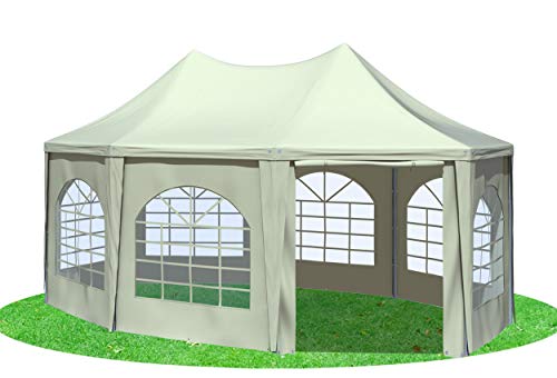 Stabilezelte Gartenpavillon 4x5,5m mit Seitenteilen Arabica Pagodenzelt 8-eck PVC BEIGE Stabilezelte Gartenpavillon 4x5,5m mit Seitenteilen Arabica Pagodenzelt 8-eck PVC BEIGE von Stabilezelte