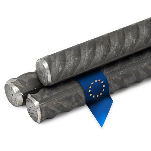 Stahl-Shop24-13x Baustahl Ø 6 mm 2000 mm - Betonstahl gerippt nach DIN 488 - Moniereisen für Bewehrung & Fundament - Armierungseisen für Hausbau & Zaunbau - Verzinkbar & hochfest Stahl-Shop24-13x Baustahl Ø 6 mm 2000 mm - Betonstahl gerippt nach DIN 488 - Moniereisen für Bewehrung & Fundament - Armierungseisen für Hausbau & Zaunbau - Verzinkbar & hochfest von Stahl-Shop24