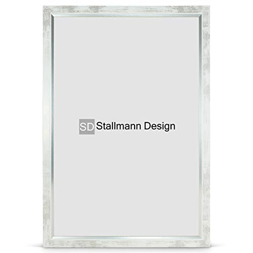 Stallmann Design Bilderrahmen my Frames 18x24 cm weiss gewischt Rahmen fuer Dina 4 und 60 andere Formate Fotorahmen Wechselrahmen aus Holz MDF mehrere Farben wählbar Frame für Foto oder Bilder von Stallmann Design