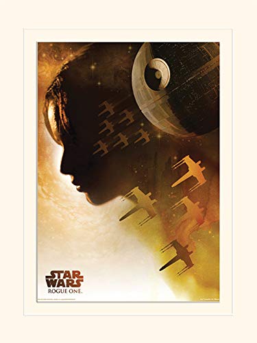 Star Wars Rogue 'Jyn Silhouette' montiert Drucken, 30 x 40 cm von Star Wars