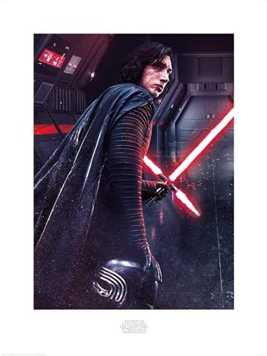 Star Wars The Last Jedi Kylo Ren Rage 60 x 80cm Kunstdruck, Mehrfarbig von Star Wars