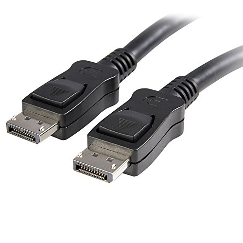 StarTech.com 30cm DisplayPort 1.2 Kabel mit Verriegelung (Stecker/Stecker), DP 4k Audio- / Videokabel Kabel, Schwarz von StarTech.com