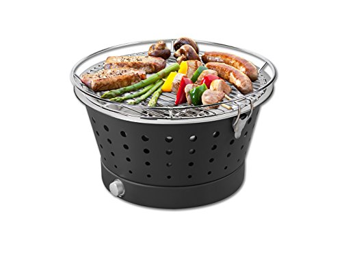 Starke Fun-BBQ Holzkohlegrill ohne Rauch/Tisch- Terassengrill 35 cm anthrazit von Starke