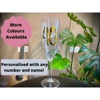 40. Geburtstag Glas, Sektflöte, Personalisiertes Geschenk, Geburtstagsgeschenk Für Sie, Prosecco Glas von StarlyGifts