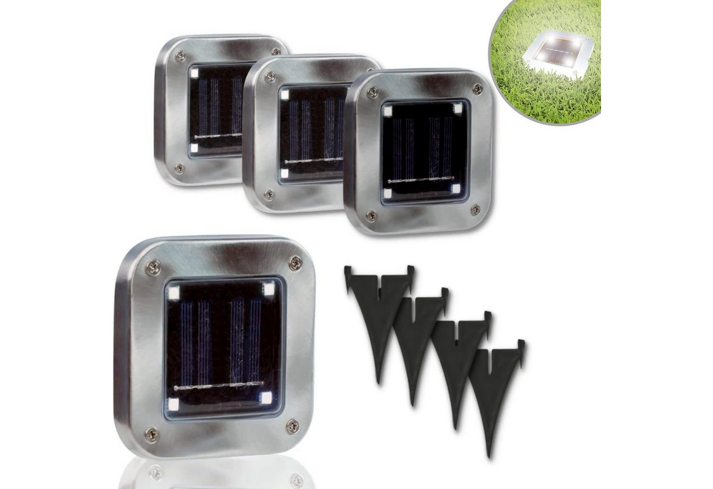 Starlyf LED Gartenleuchte Solar Lights, Sensor, LED fest integriert, warmweiß, Leistungsstarke, Solarleuchte, 4 oder 8 Stück von Starlyf