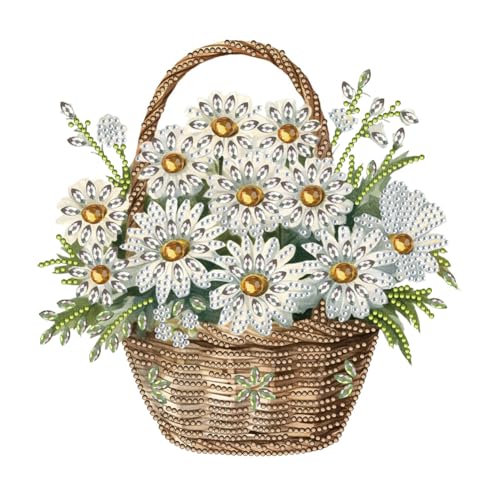 Starnearby DIY Diamond Painting Blumen Diamant Painting Ostern Bilder Erwachsene Diamond Painting Frühling Set Diamant Malerei für Anfänger Zuhause Deko Wanddekoration 30 * 30cm (Blumenkorb E) von Starnearby