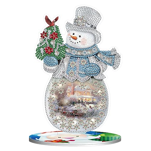 Starnearby DIY Diamond Painting Weihnachten Deko, 5D Diamant Painting Bilder Schneemann, Diamant Malerei Kunst Set Weihnachtsmann Weihnachtsbaum Ornamente Geschenke für Anfänger(WeihnachtsatmosphäreE) von Starnearby