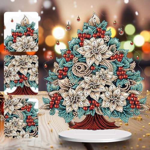 Starnearby DIY Diamond Painting Weihnachtsdeko, 5D Diamant Painting Kit Weihnachtsbaum, Diamant Malerei Kunst Set Weihnachten Ornamente Geschenke (Weihnachtsbaum J) von Starnearby