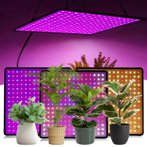 Starnearby LED Lampe Grow, 1000W Pflanzenlampe LED Vollspektrum Pflanzenlicht, Pflanzenlampe mit Haken, Wachstumslampe für Pflanzen, Zimmerpflanzen, Gemüse (Rot + Blau 225LED) von Starnearby