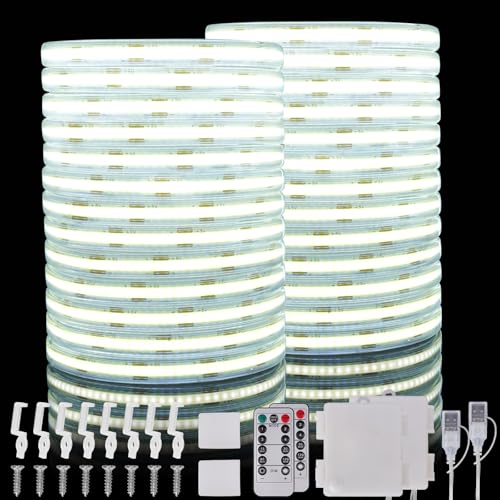 StarryEver COB LED Streifen Batteriebetrieben & USB, 2m 640LEDs 6000K Kaltweiß LED Band Dimmbar, LEDs Streifen Batterie, led Band,LEDs Strip Lights für Schrank Hintergrundbeleuchtung Camping 2 Stück StarryEver COB LED Streifen Batteriebetrieben & USB, 2m 640LEDs 6000K Kaltweiß LED Band Dimmbar, LEDs Streifen Batterie, led Band,LEDs Strip Lights für Schrank Hintergrundbeleuchtung Camping 2 Stück von StarryEver