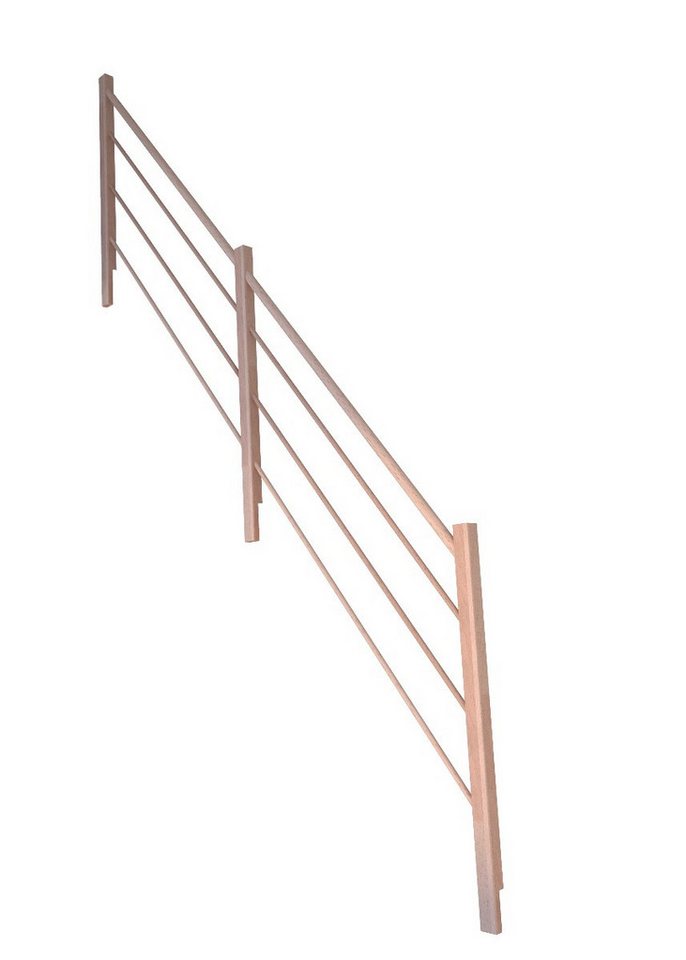 Starwood Treppengeländer Treppengeländer Modell Rhodos 1/4 Gewendelt Buche-Holz-Holz von Starwood