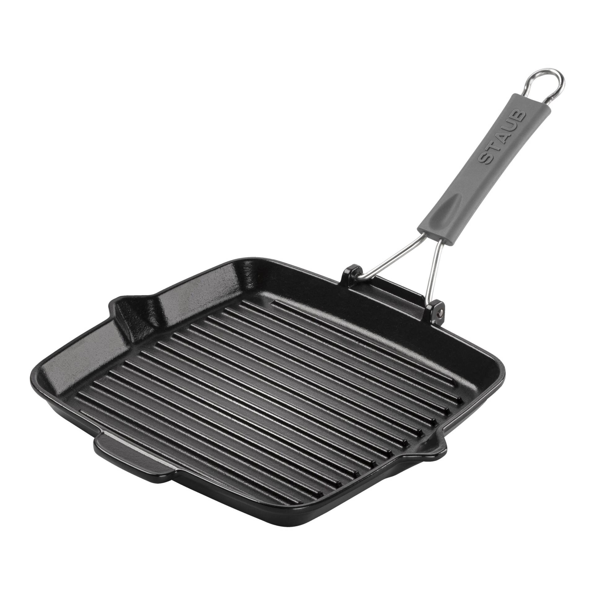 Staub Grill Pans Grillpfanne 24 cm, Gusseisen, Schwarz von Staub