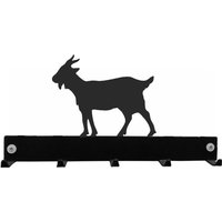Ziegenhaken-Garderoben-/Schlüssel-Aufhänger - An Der Wand Befestigte Kleiderhaken Aus Schwarzem Metall Blei-Hakenleiste von SteelImagesUK
