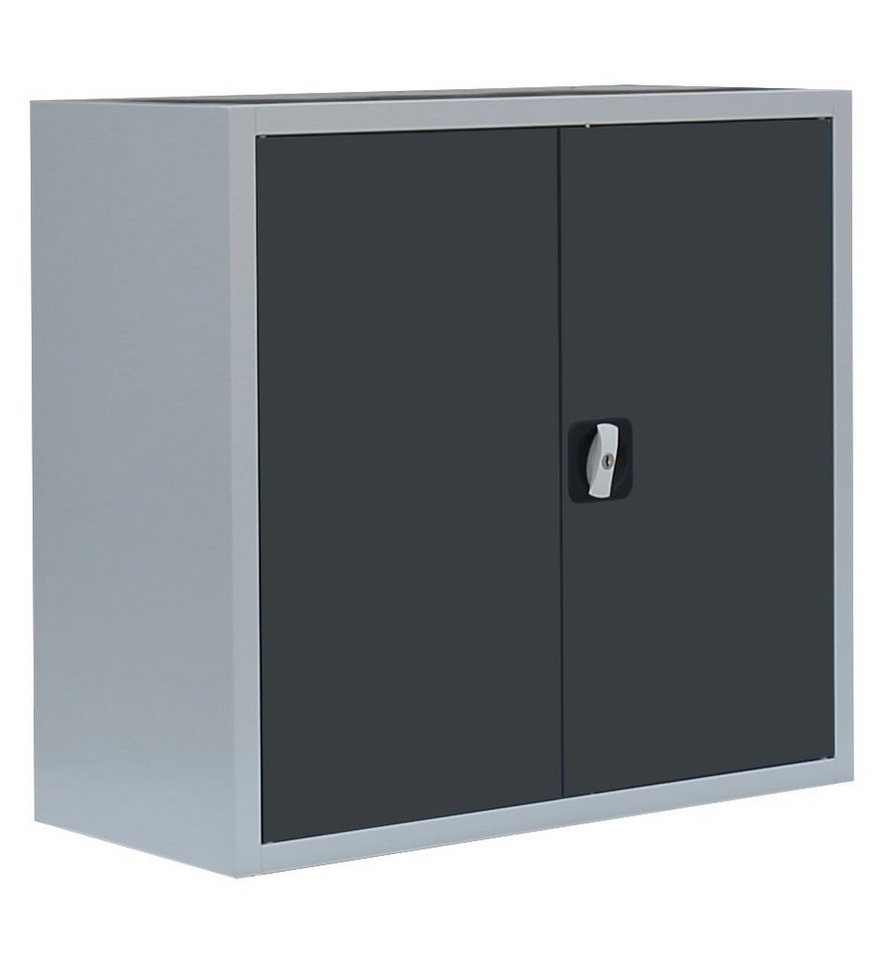 Steelboxx Mehrzweckschrank Aktenschrank Sideboard Büroschrank 75x80x38,3cm (1x Flügeltürenschrank kompl. montiert in schwarz. Kein Aufbau notwendig., 1-St) Komplett montiert, keine Montage notwendig von Steelboxx