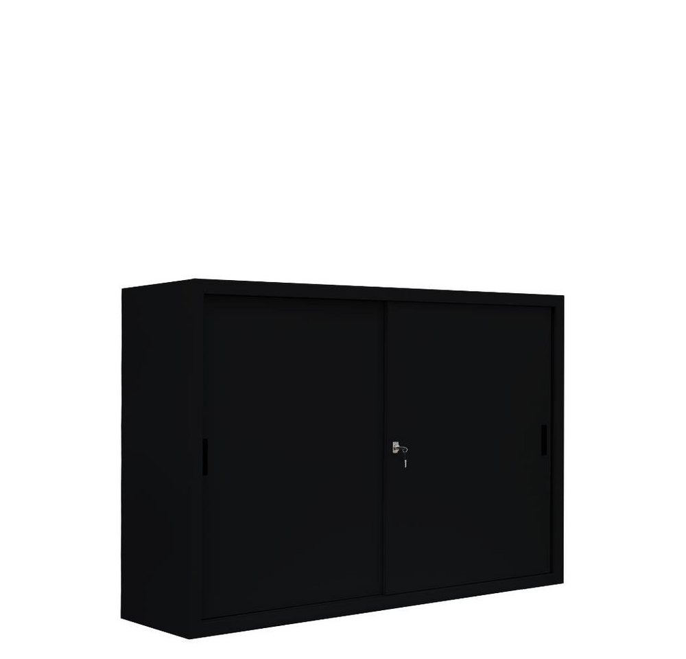 Steelboxx Schiebetürenschrank Aktenschrank Sideboard aus Stahl 1090 x 1600 x 450 mm (1-St) Komplett verschweißt und montiert - keine Montage erforderlich von Steelboxx