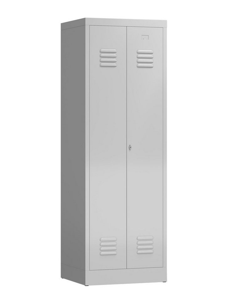 Steelboxx Spind ClassiX Garderobenschrank, 2 Abteile mittig schließend, 1800 x 590 x (1-St) Komplett verschweißt und montiert, keine Montage erforderlich von Steelboxx