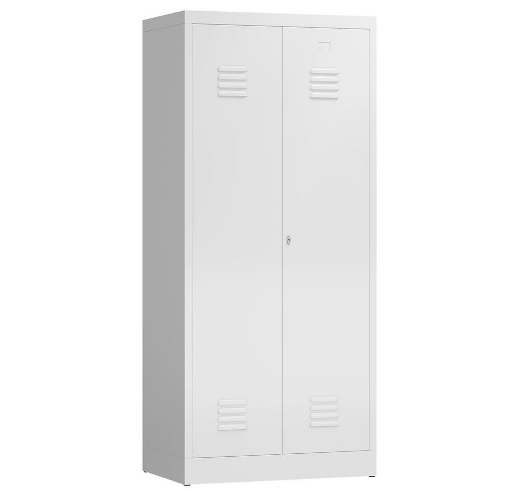 Steelboxx Spind ClassiX Garderobenschrank, 2 Abteile mittig schließend, 1800 x 800 x (1-St) Komplett verschweißt und montiert - keine Montage erforderlich von Steelboxx