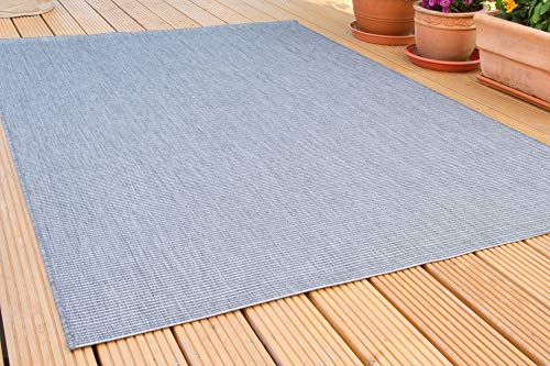 In- und Outdoor Teppich Halland Sisal Optik Grau Webteppich, GUT Siegel Zertifiziert, Größe: 120x170 cm von Steffensmeier