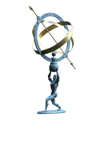 Steinfiguren Sonnenuhr, Modell: Atlas, Skulptur aus Bronze, für Garten & Park von Steinfiguren
