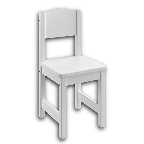 FELIX Stabile Kindersitzgruppe ideal für Kleinkinder - Schöner Kinderstuhl zum Malen, Spielen aus massiver Kiefer, Weiß - 28 x 60 x 28 cm (B/H/T) von Stella Trading