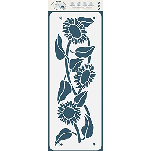 Sonnenblumen-Schablone, 35,5 x 11,4 cm (M) – Klassische Wand-Blumen-Bordüren-Schablonen für Malvorlage von Stencil Company