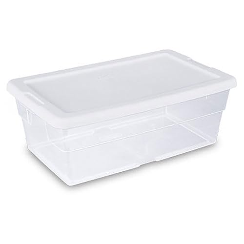 Sterilite 6 Qt. Aufbewahrungsbox, Kunststoff, Weiß/transparent, 6 Quart, 12 von Sterilite