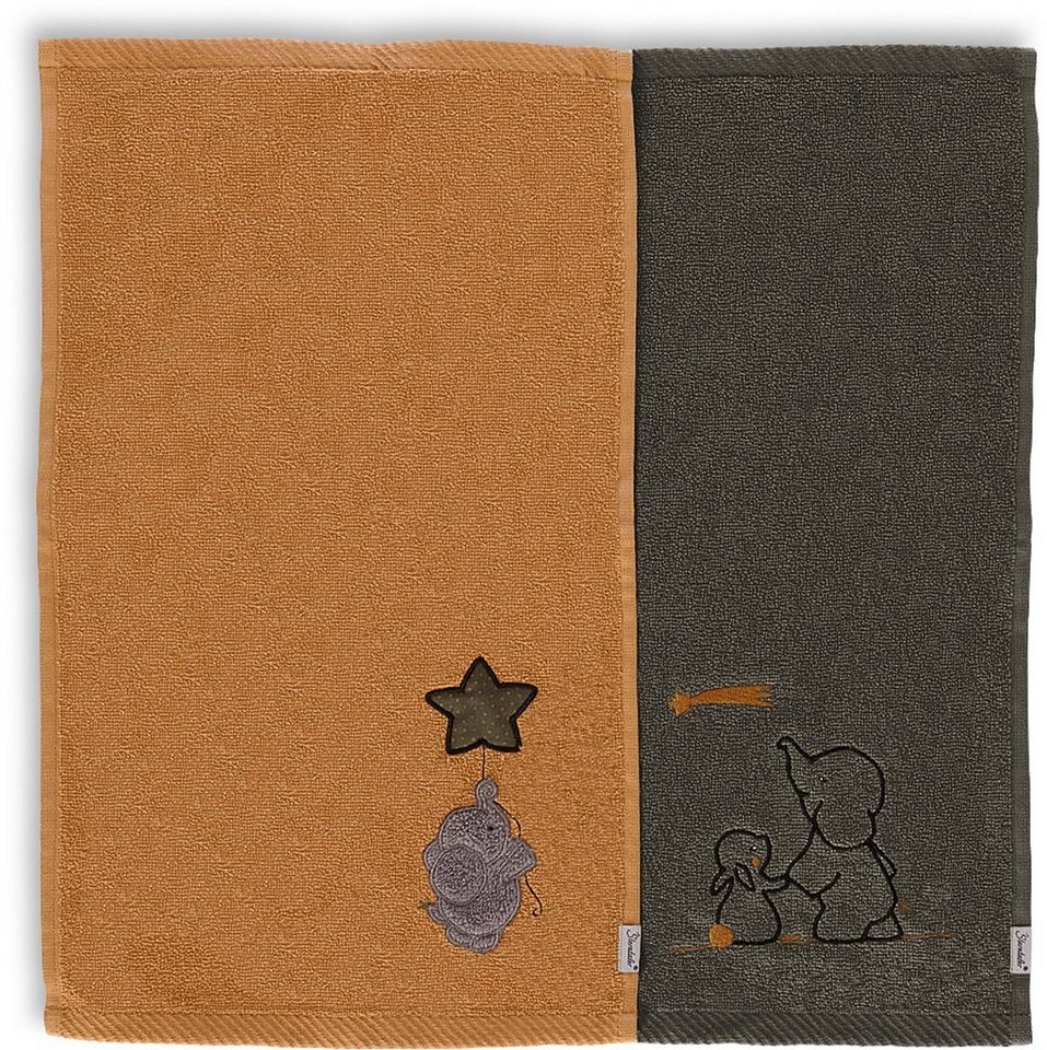 Sterntaler® Handtücher Doppelpack Kinderhandtücher Elefant Eddy, 30x50cm, Frottee (2-St), nachhaltig aus Bio-Baumwolle von Sterntaler®