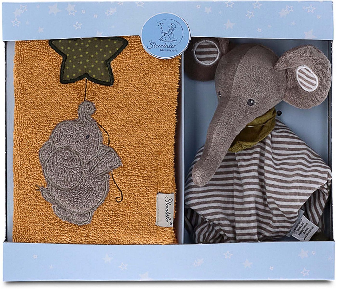 Sterntaler® Schmusetuch Geschenk-Set Elefant Eddy, (Set, 2-tlg) von Sterntaler®