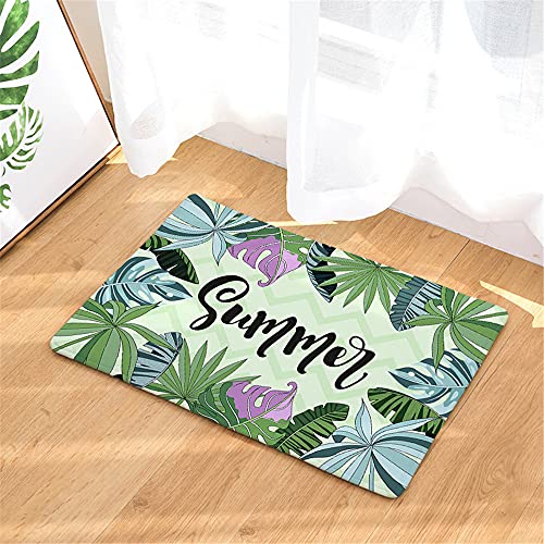 Sticker Superb Teppich Wohnzimmer, Area Rug Schlafzimmer Bettvorleger, Carpet Yoga-Teppich Boden Anti-Rutsch Kinderteppiche 3D Botanisch Sommer Kaktus Wald Baum Doormat Play Mat (Grün 3,40 x 60 cm) von Sticker Superb