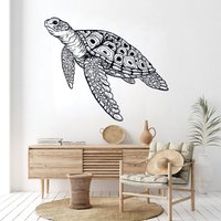 Schildkröte Wandtattoo, Meeresschildkröte Wandkunst, Wandtattoo Vinyl Wandsticker Schlafzimmer Kinderzimmer 3631Er von StickersanddecalsArt