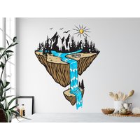 Wasserfall Wandtattoa, Wandtattoal, Wasserfallzimmer Wanddeko 3858Er von StickersanddecalsArt