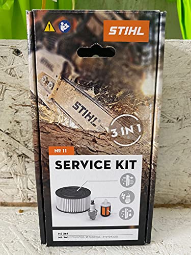 Stihl Service Kit Nr. 11, MS 261 E für MS 362, enthält einen Luftfilter, eine Kerze und ein Fisch von Stihl