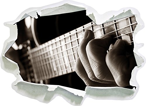 Stil.Zeit Gitarre Spielen, Papier 3D-Wandsticker Format: 62x45 cm Wanddekoration 3D-Wandaufkleber Wandtattoo von Stil.Zeit