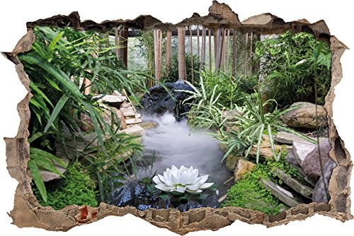 Stil.Zeit Zen Garten Japan Wanddurchbruch im 3D-Look, Wand- oder Türaufkleber Format: 62x42cm, Wandsticker, Wandtattoo, Wanddekoration von Stil.Zeit