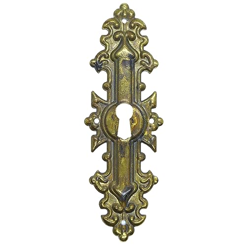 Schlüsselblatt Gründerzeit Messing Antik 115 x 38 - Qualität aus Europa seit 1998 von Stilmelange