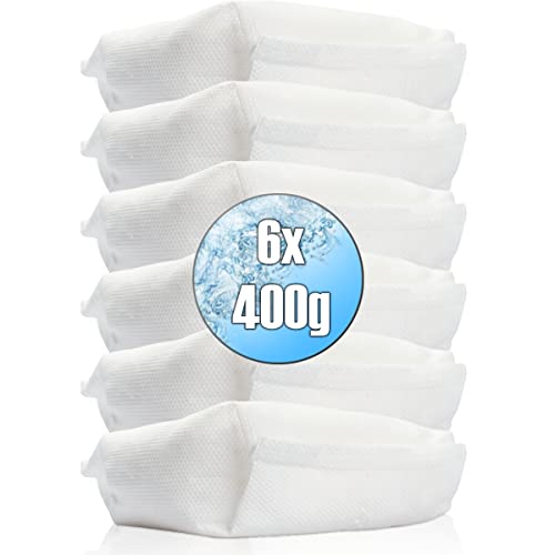 Stimo 6x Luftentfeuchter Nachfüllpack 400g Raumentfeuchter Feuchtigkeits-Stopper Granulat - Beutel (6x Nachfüllpack 400g) von Stimo