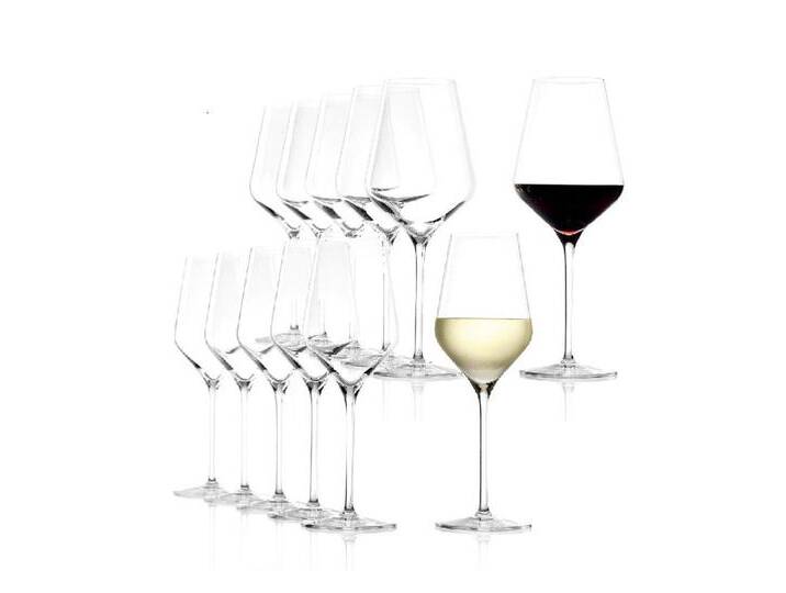 Stölzle Weinglas Lausitz Quatrophil Weißweinkelch/Rotweinkelch Set 12 tlg., Kristallglas, weiß Stölzle Weinglas Lausitz Quatrophil Weißweinkelch/Rotweinkelch Set 12 tlg., Kristallglas, weiß von Stölzle