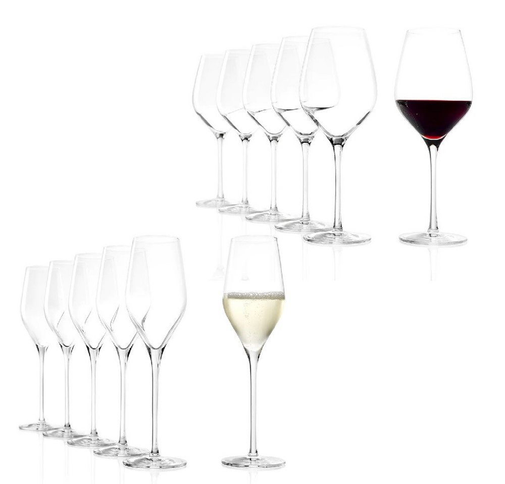 Stölzle Weinglas Stölzle Lausitz Exquisit Royal Rotweinkelch/Champagnerkelch Set 12 tlg, Kristallglas Stölzle Weinglas Stölzle Lausitz Exquisit Royal Rotweinkelch/Champagnerkelch Set 12 tlg, Kristallglas von Stölzle