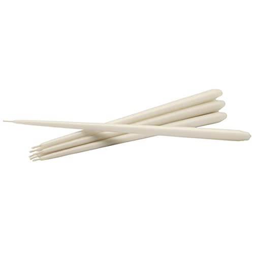 Stoff Nagel taper candles by Ester & Erik aus Paraffinwachs in der Farbe Off-White, Brenndauer ca. 3,5h, tropffrei, 6er Pack, 36011 von Stoff Nagel