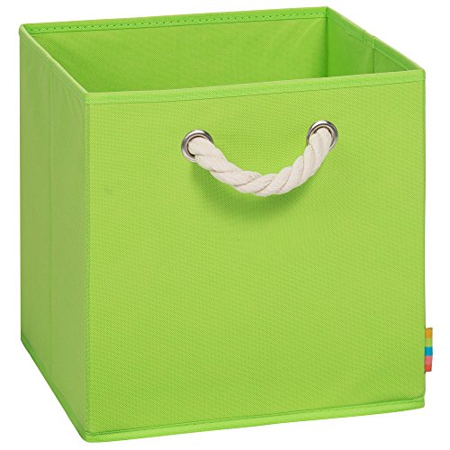 Storanda | Aufbewahrungsbox LEO | Faltbox mit Kordel | 30x30x30 cm | Apfelgrün von Storanda