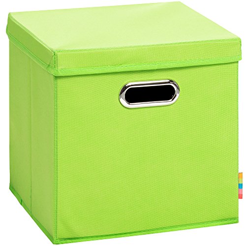 Storanda | Aufbewahrungsbox MIA + Deckel | Faltbox | Korb | 28x28x28 cm | Apfelgrün von Storanda