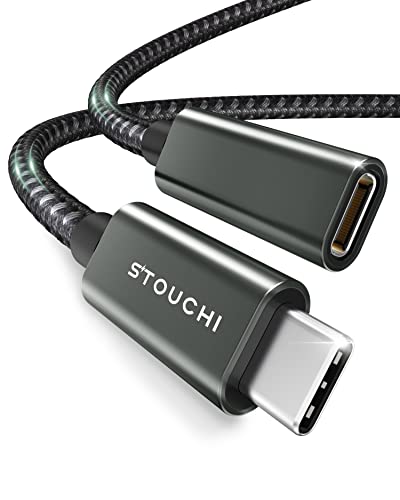 Stouchi USB C Verlängerungskabel 1,8m, USB Typ C Stecker auf Buchse USB 3.2(5 Gbit/s) 100W Schnelllade-und Audio-Datenübertragungskabel Kompatibel für Pad mini 6,M1 M2 MacBok Pro,Pixel 7 Dunkelgrün von Stouchi