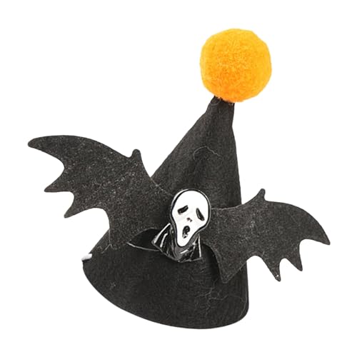 Streysisl Halloween-Hut für Katze,Fledermaus-Katzenhut | Halloween-Partyhut für Katzen | Niedliche Katzenmütze für Partys, verstellbare weiche Kopfbedeckung für kleine Haustiere, kreative von Streysisl